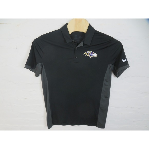 Nike Other - Baltimore Ravens Polo Shirt Mens Large Nike Dri Fit Black NFL Football Collar